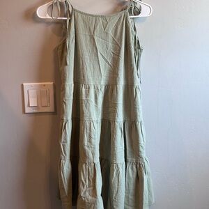 SHEIN Sage Green Tiered Cut-Out Sundress | Size Medium